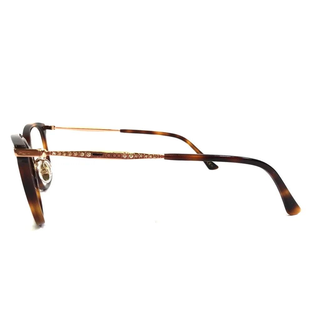 Jimmy Choo Eyeglasses Frames JC307/F 06J Tortoise Rose Gold Crystals 52-17-145